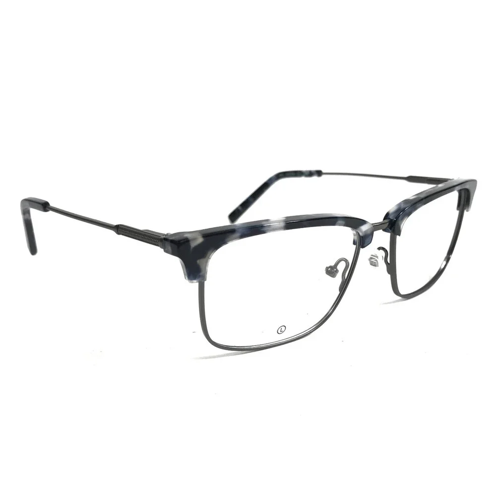 Marchon NYC Eyeglasses Frames M-2028 460 Black Gray Rectangle Full Rim 54-18-140